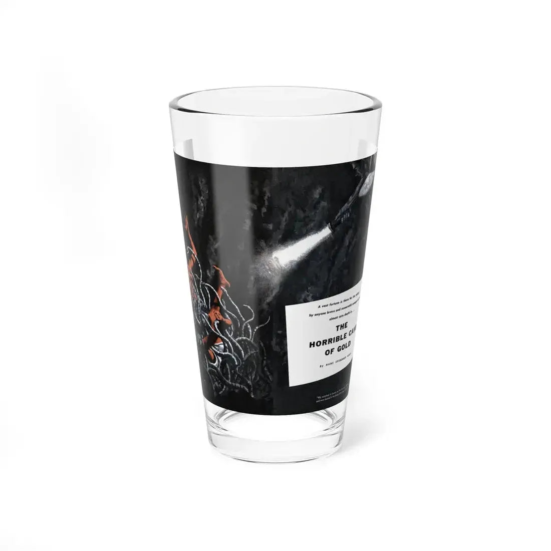 The Horrible Cave of Gold, Fury magazine, December 1957 (Magazine Illustration) Pint Glass 16oz 16oz - Go Mug Yourself