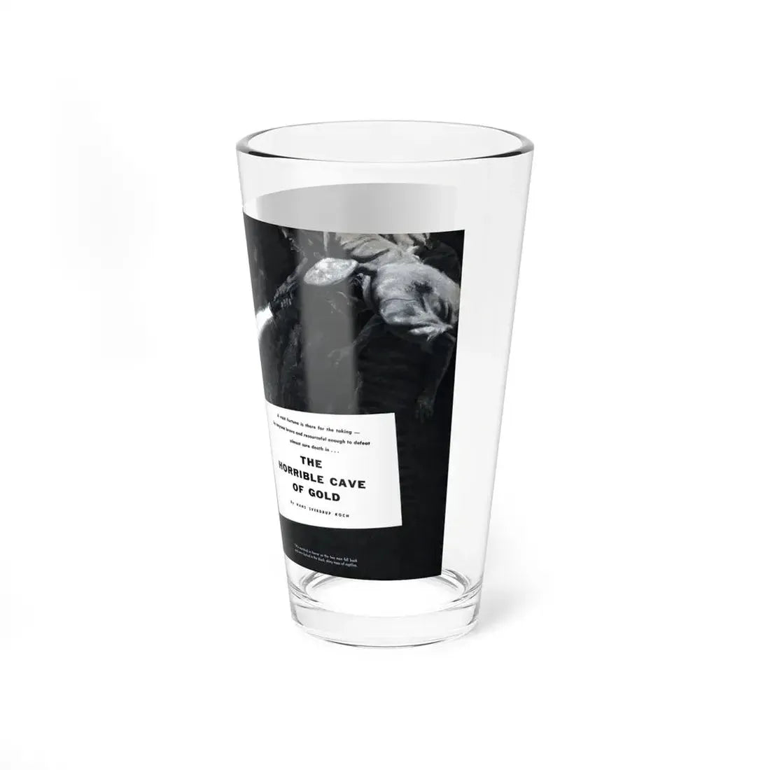 The Horrible Cave of Gold, Fury magazine, December 1957 (Magazine Illustration) Pint Glass 16oz - Go Mug Yourself