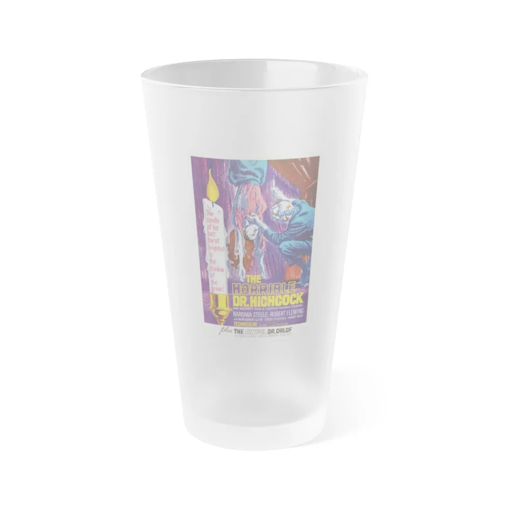 THE HORRIBLE DR HICHCOCK + THE AWFUL DR ORLOFF 1962 Movie Poster - Frosted Pint Glass 16oz-Go Mug Yourself