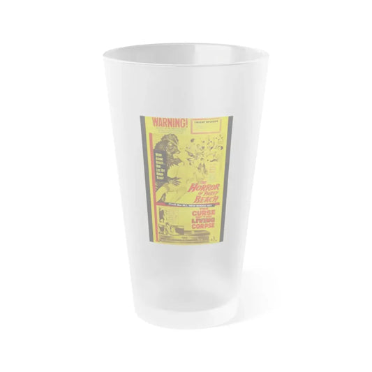 THE HORROR OF PARTY BEACH + THE CURSE OF THE LIVING CORPSE 1964 Movie Poster - Frosted Pint Glass 16oz Default Title - Go Mug Yourself