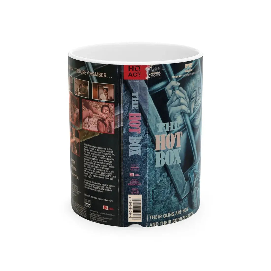 THE HOT BOX (VHS COVER) - White Coffee Mug 11oz - Go Mug Yourself