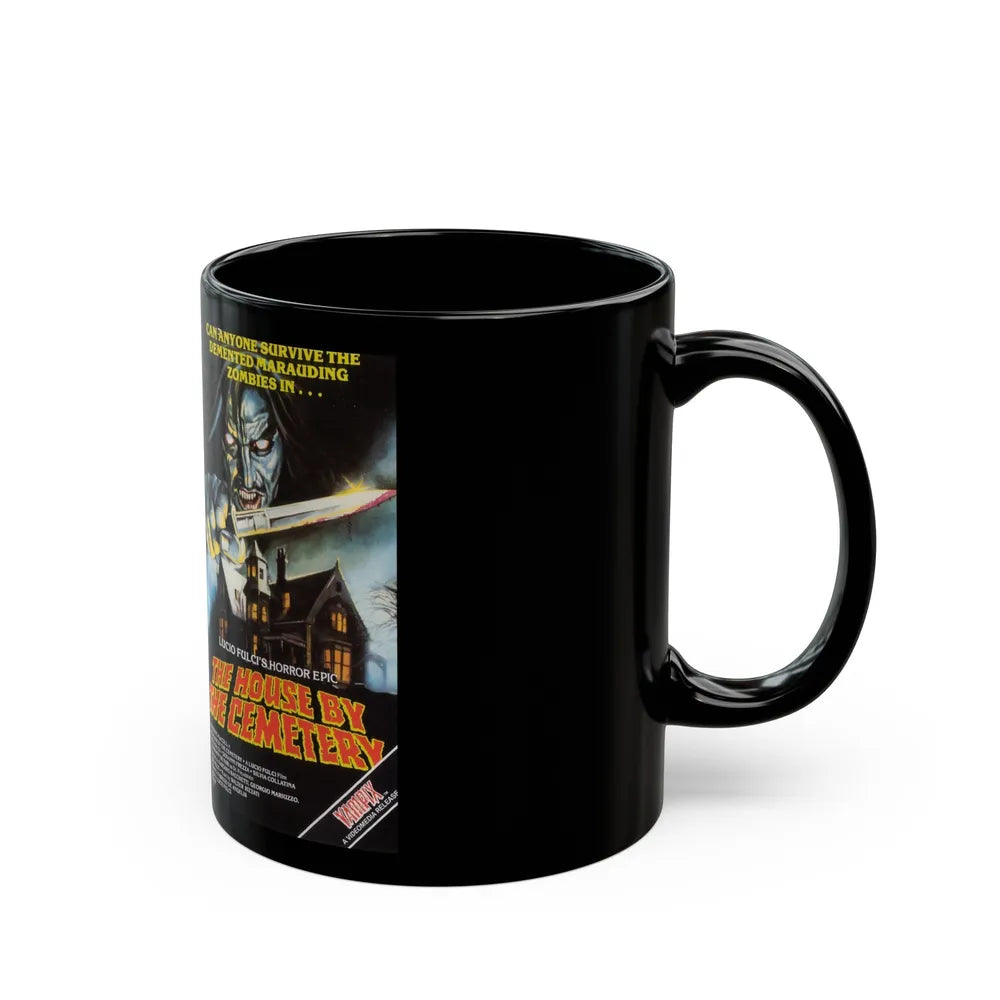 THE HOUSE BY THE CEMETERY (VHS COVER) - Black Coffee Mug-Go Mug Yourself