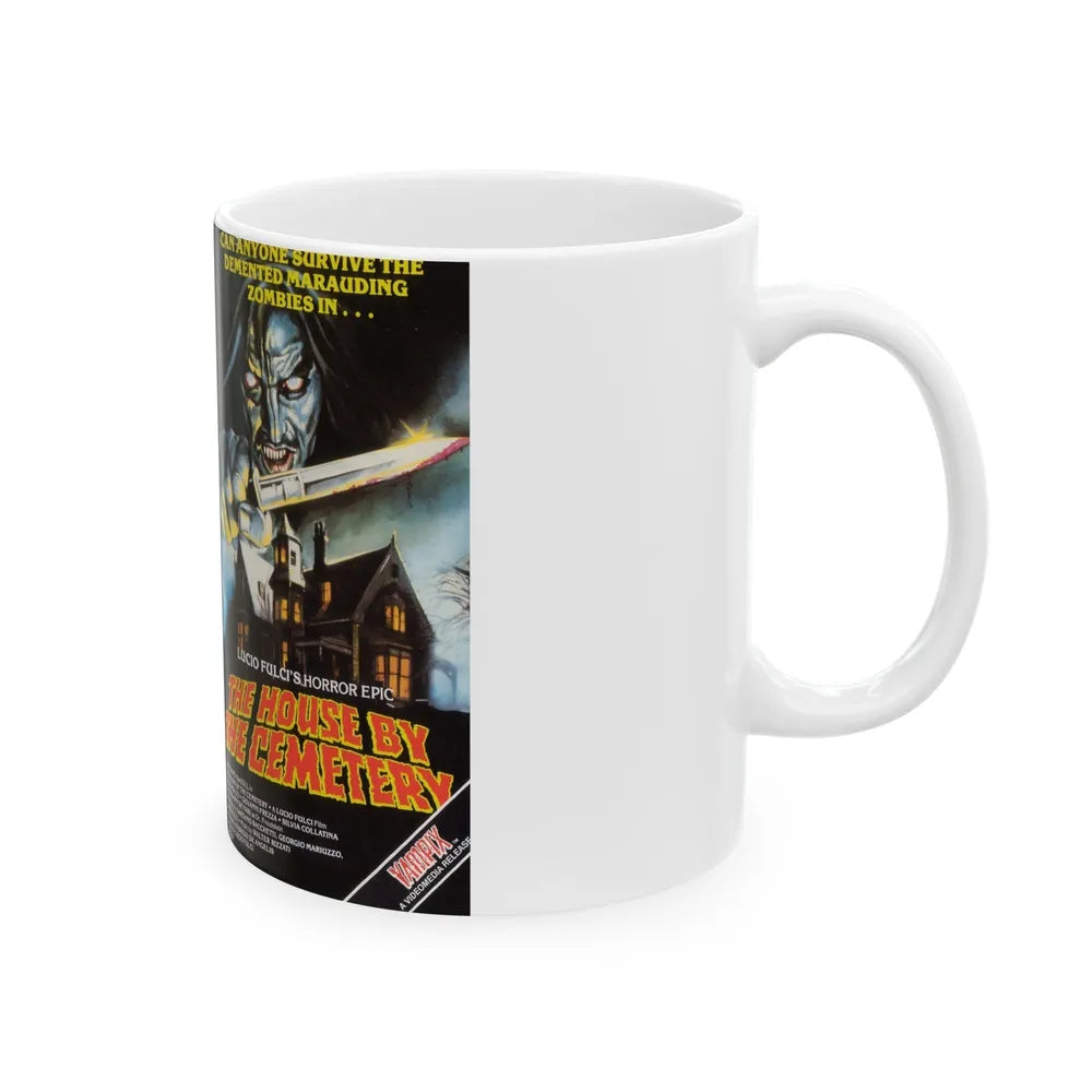 THE HOUSE BY THE CEMETERY (VHS COVER) - White Coffee Mug-Go Mug Yourself