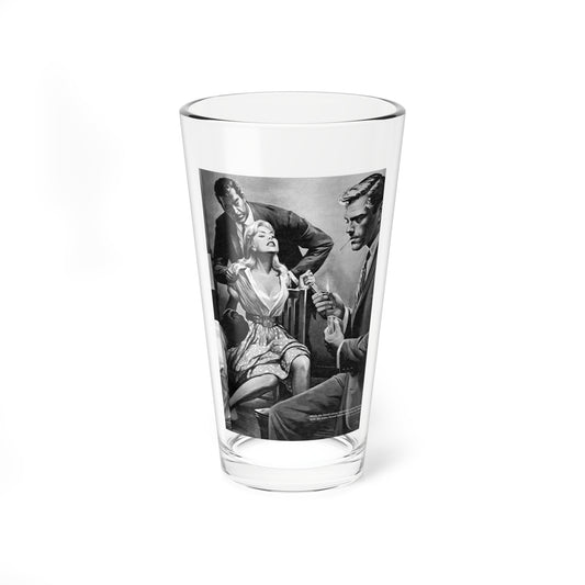 The House of No Escape, For Men Only, December 1958 (Magazine Illustration) Pint Glass 16oz-16oz-Go Mug Yourself