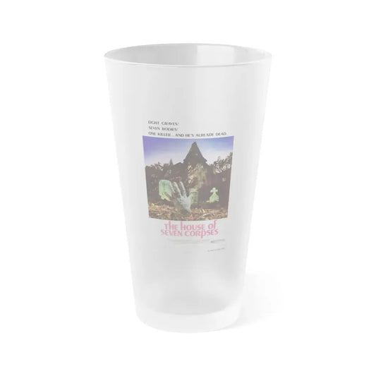 THE HOUSE OF SEVEN CORPSES 1974 Movie Poster - Frosted Pint Glass 16oz Default Title - Go Mug Yourself