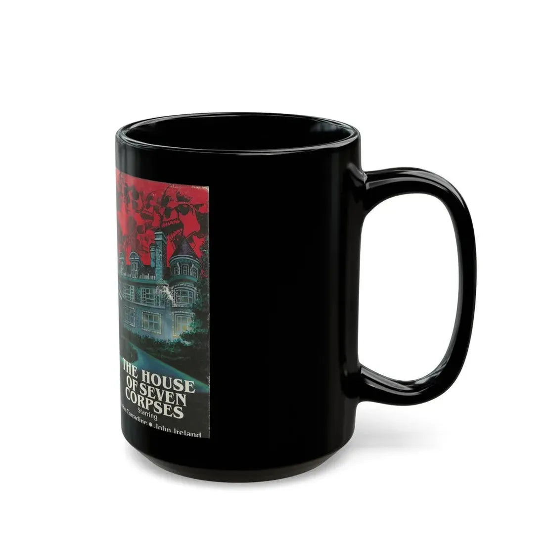 THE HOUSE OF SEVEN CORPSES (VHS COVER) - Black Coffee Mug - Go Mug Yourself