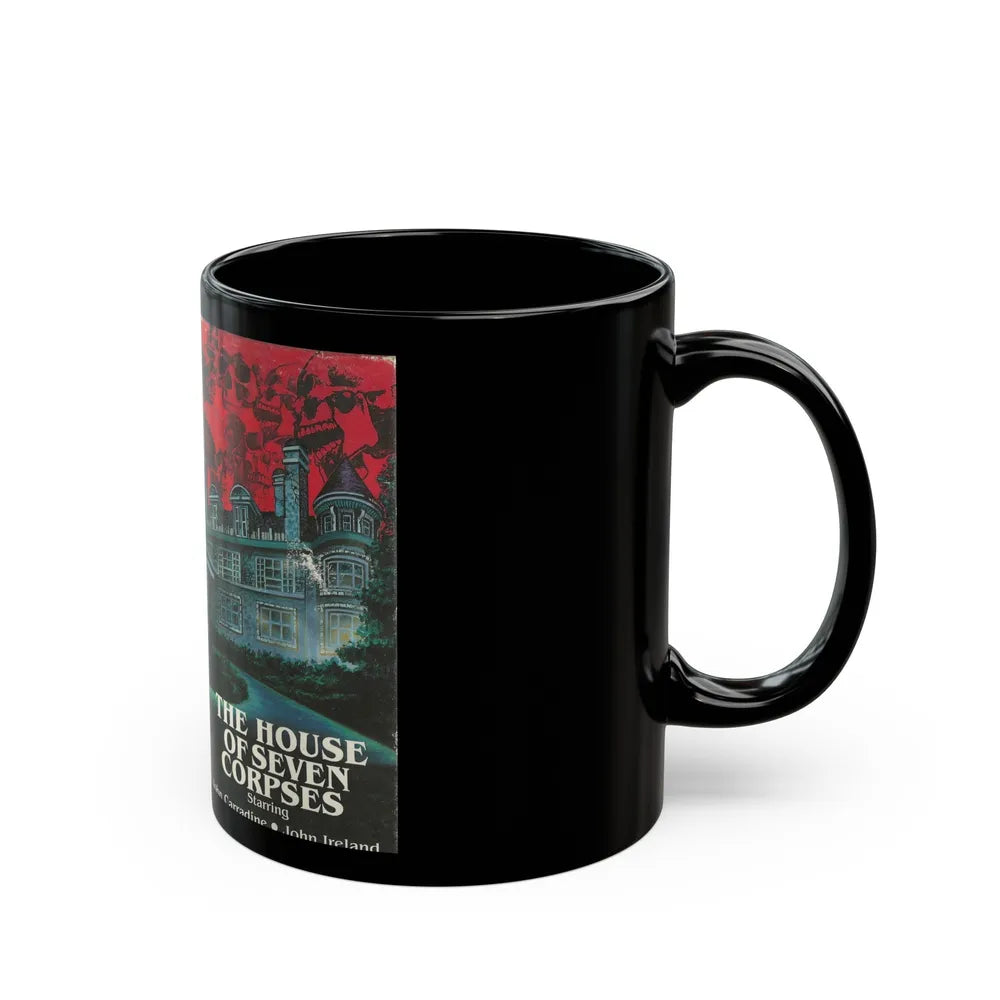 THE HOUSE OF SEVEN CORPSES (VHS COVER) - Black Coffee Mug-Go Mug Yourself