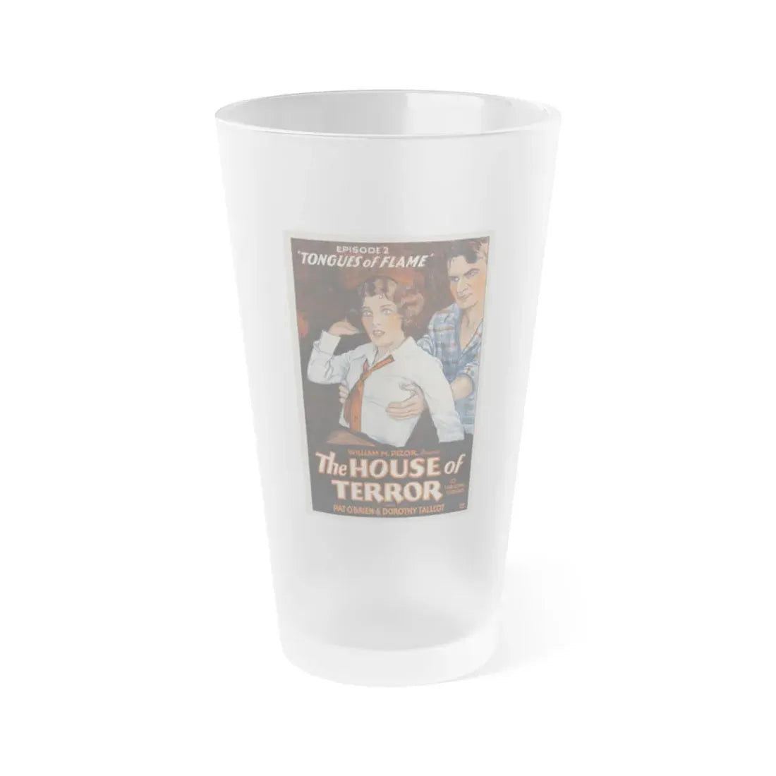 THE HOUSE OF TERROR 1928 Movie Poster - Frosted Pint Glass 16oz Default Title - Go Mug Yourself