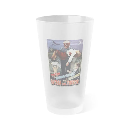 THE HOUSE OF TERROR 1960 Movie Poster - Frosted Pint Glass 16oz Default Title - Go Mug Yourself