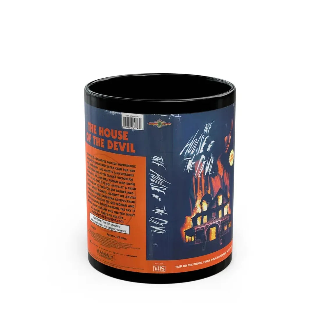 THE HOUSE OF THE DEVIL (VHS COVER) - Black Coffee Mug 11oz - Go Mug Yourself