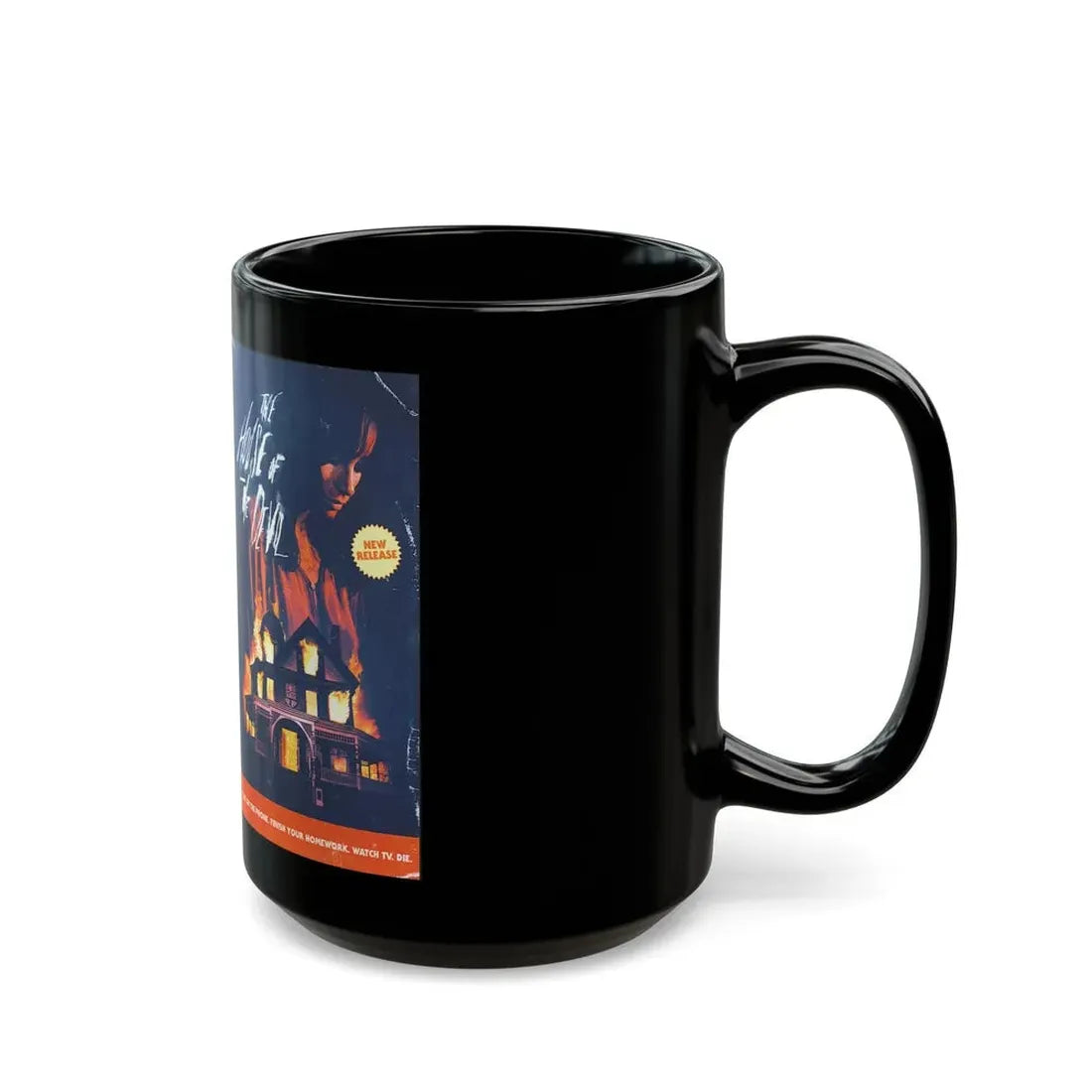 THE HOUSE OF THE DEVIL (VHS COVER) - Black Coffee Mug - Go Mug Yourself