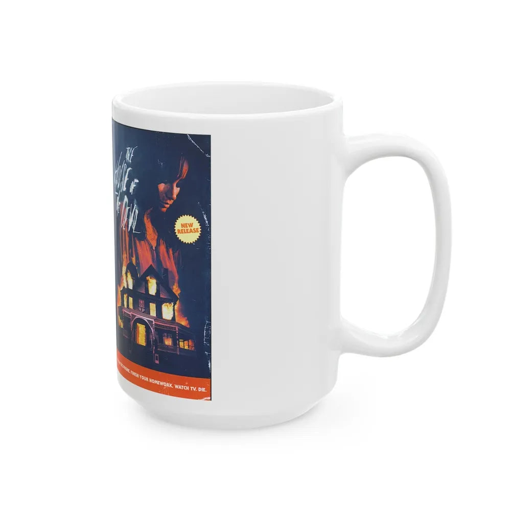 THE HOUSE OF THE DEVIL (VHS COVER) - White Coffee Mug-Go Mug Yourself