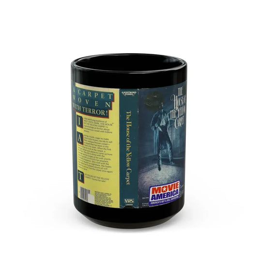 THE HOUSE OF THE YELLOW CARPET LIGHTNING VIDEO (VHS COVER) - Black Coffee Mug 15oz - Go Mug Yourself