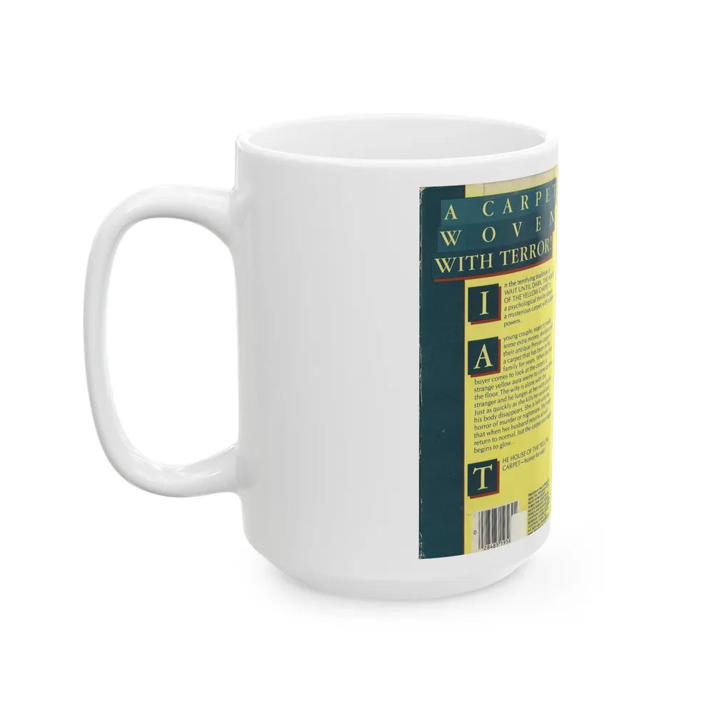 THE HOUSE OF THE YELLOW CARPET LIGHTNING VIDEO (VHS COVER) - White Coffee Mug-Go Mug Yourself