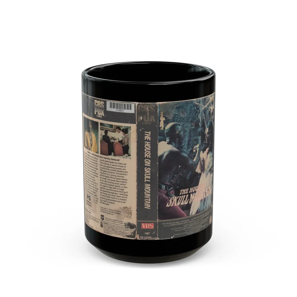 THE HOUSE ON SKULL MOUNTAIN (VHS COVER) - Black Coffee Mug-15oz-Go Mug Yourself