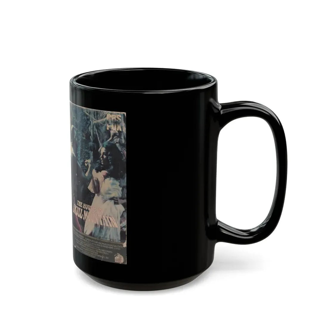 THE HOUSE ON SKULL MOUNTAIN (VHS COVER) - Black Coffee Mug - Go Mug Yourself