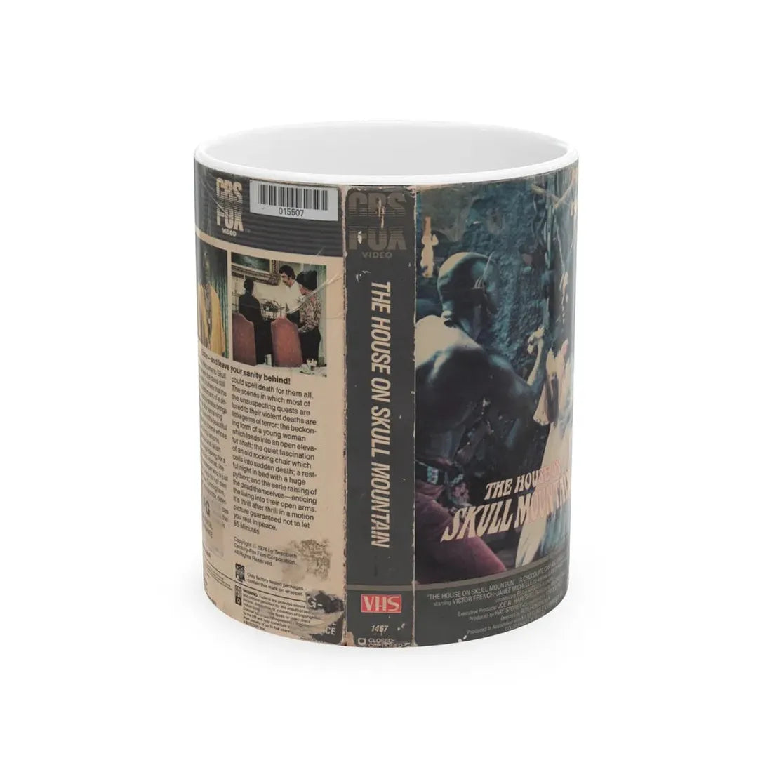 THE HOUSE ON SKULL MOUNTAIN (VHS COVER) - White Coffee Mug 11oz - Go Mug Yourself