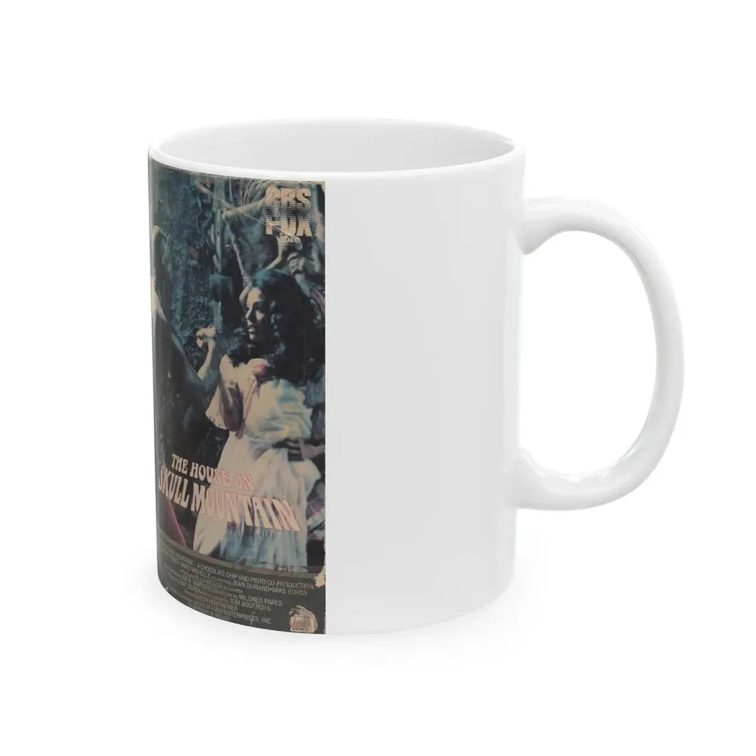 THE HOUSE ON SKULL MOUNTAIN (VHS COVER) - White Coffee Mug - Go Mug Yourself
