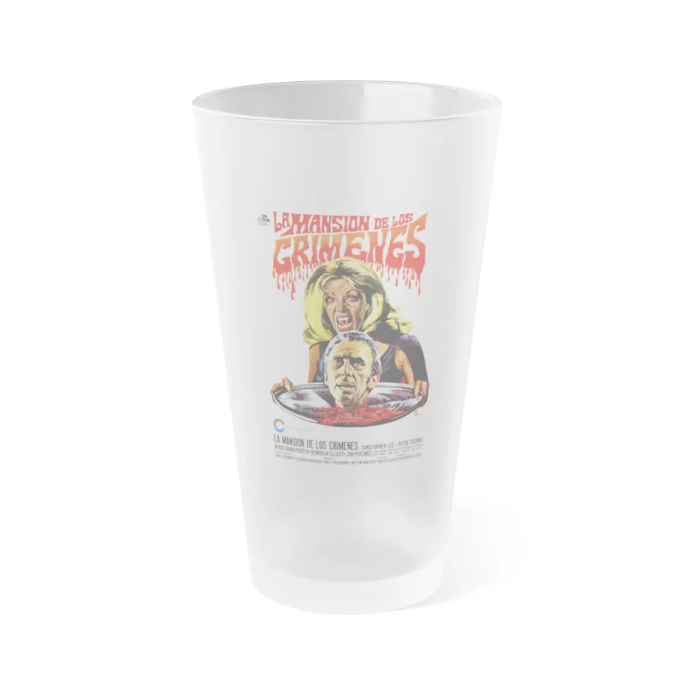 THE HOUSE THAT DRIPPED BLOOD (SPANISH) 1971 Movie Poster - Frosted Pint Glass 16oz-Go Mug Yourself