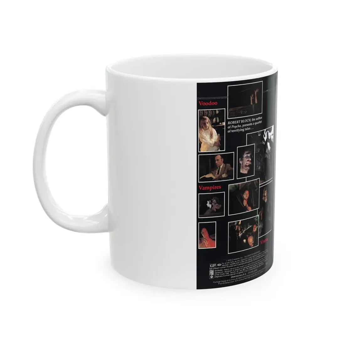 THE HOUSE THAT DRIPPED BLOOD (VHS COVER) - White Coffee Mug - Go Mug Yourself