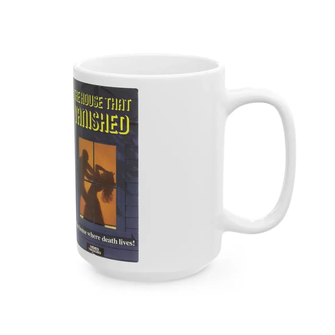 THE HOUSE THAT VANISHED (VHS COVER) - White Coffee Mug - Go Mug Yourself