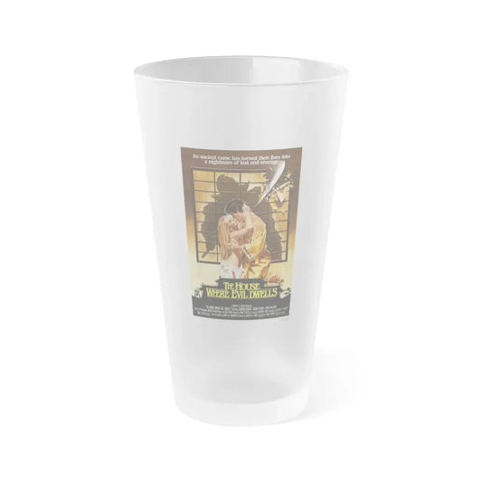 THE HOUSE WHERE EVIL DWELLS 1982 Movie Poster - Frosted Pint Glass 16oz Default Title - Go Mug Yourself