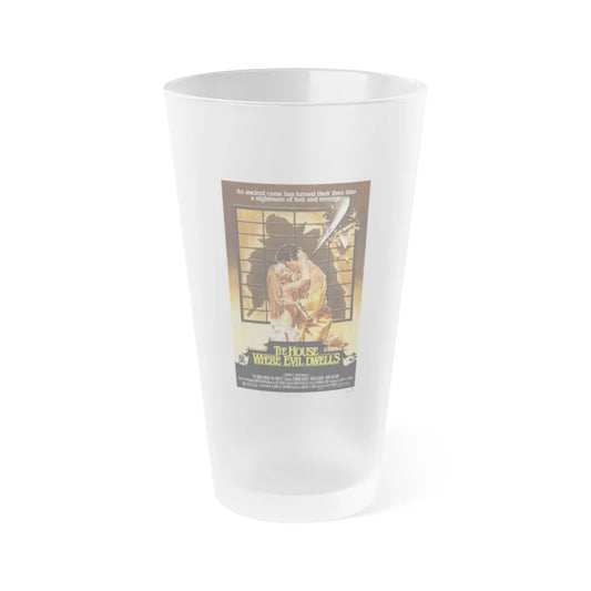 THE HOUSE WHERE EVIL DWELLS 1982 Movie Poster - Frosted Pint Glass 16oz-Go Mug Yourself