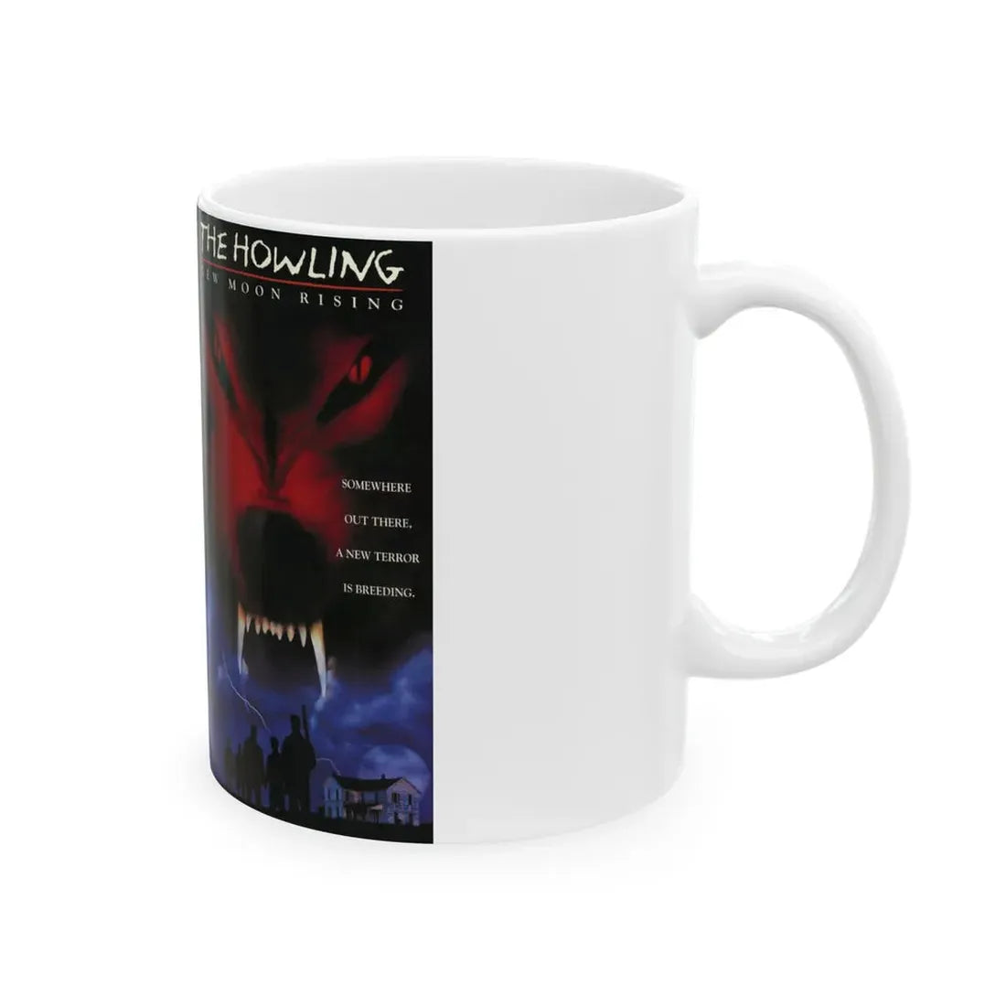 THE HOWLING NEW MOON RISING (VHS COVER) - White Coffee Mug - Go Mug Yourself