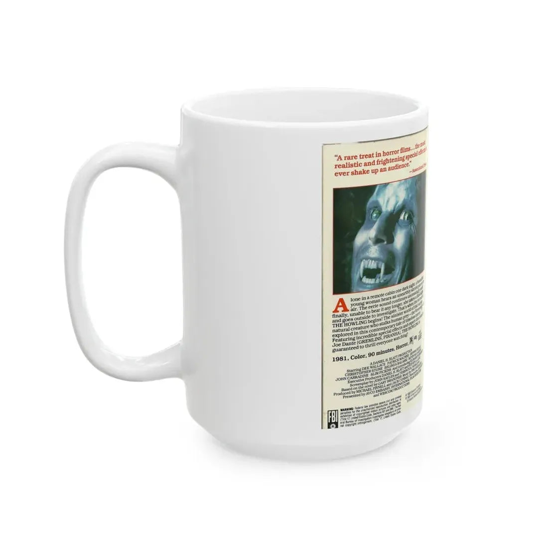 THE HOWLING (VHS COVER) - White Coffee Mug - Go Mug Yourself