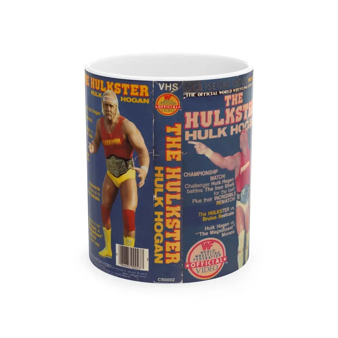 THE HULKSTER HULK HOGAN (VHS COVER) - White Coffee Mug 11oz - Go Mug Yourself