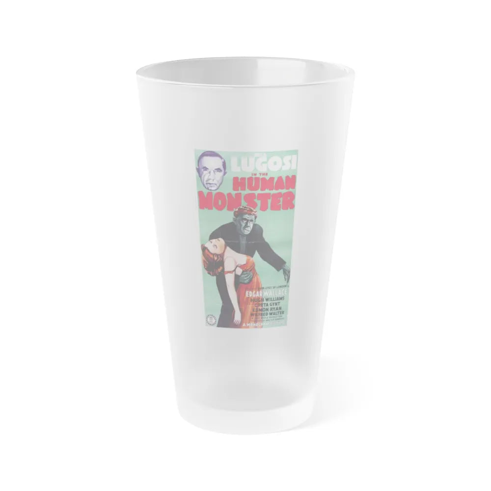 THE HUMAN MONSTER 1939 Movie Poster - Frosted Pint Glass 16oz-16oz-Frosted-Go Mug Yourself