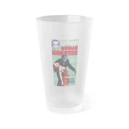 THE HUMAN MONSTER 1939 Movie Poster - Frosted Pint Glass 16oz 16oz Frosted - Go Mug Yourself