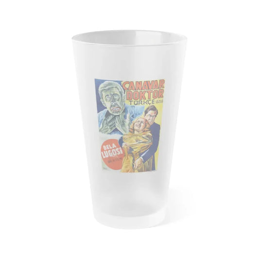 THE HUMAN MONSTER (TURKEY) 1939 Movie Poster - Frosted Pint Glass 16oz Default Title - Go Mug Yourself