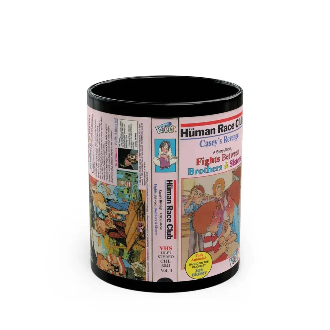 THE HUMAN RACE CLUB CASEYS REVENGE (VHS COVER) - Black Coffee Mug 11oz - Go Mug Yourself