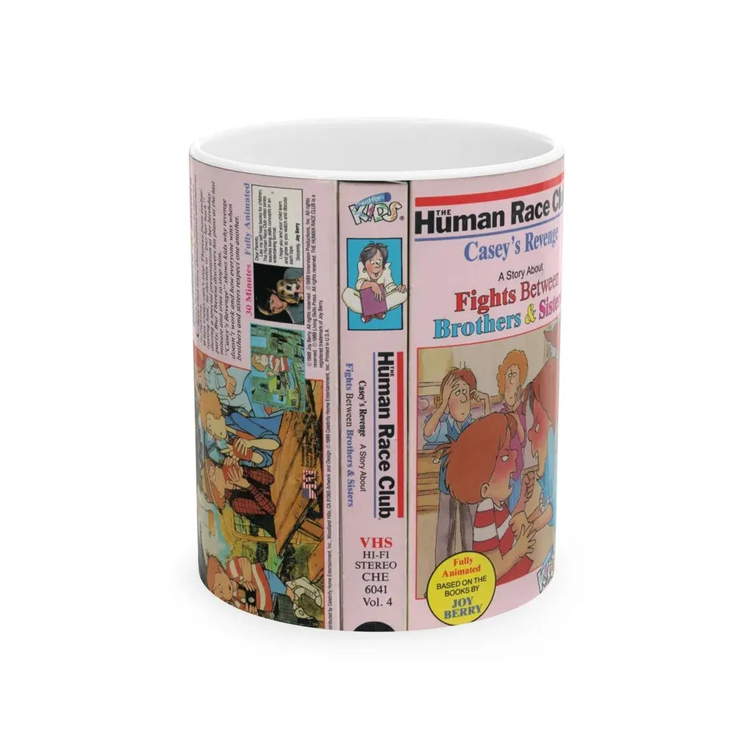 THE HUMAN RACE CLUB CASEYS REVENGE (VHS COVER) - White Coffee Mug 11oz - Go Mug Yourself
