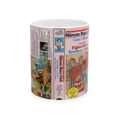 THE HUMAN RACE CLUB CASEYS REVENGE (VHS COVER) - White Coffee Mug 11oz - Go Mug Yourself