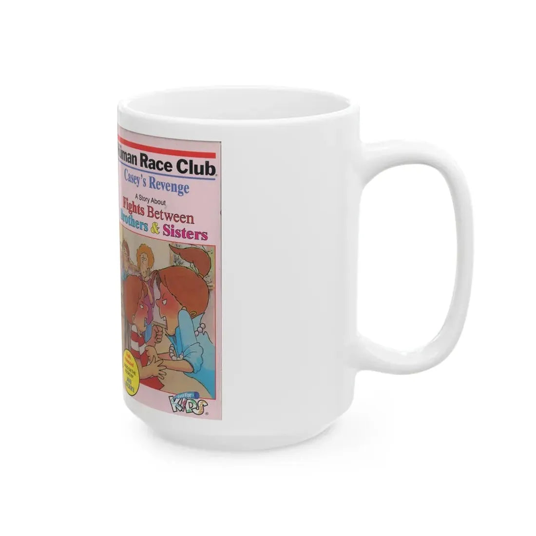 THE HUMAN RACE CLUB CASEYS REVENGE (VHS COVER) - White Coffee Mug - Go Mug Yourself