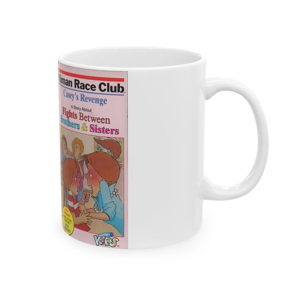 THE HUMAN RACE CLUB CASEYS REVENGE (VHS COVER) - White Coffee Mug-Go Mug Yourself