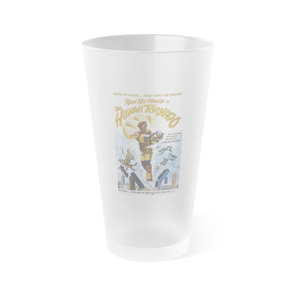 THE HUMAN TORNADO 1976 Movie Poster - Frosted Pint Glass 16oz-16oz-Frosted-Go Mug Yourself