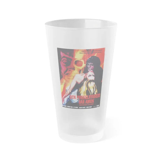 THE HUNCHBACK OF THE MORGUE (DANISH) 1973 Movie Poster - Frosted Pint Glass 16oz Default Title - Go Mug Yourself