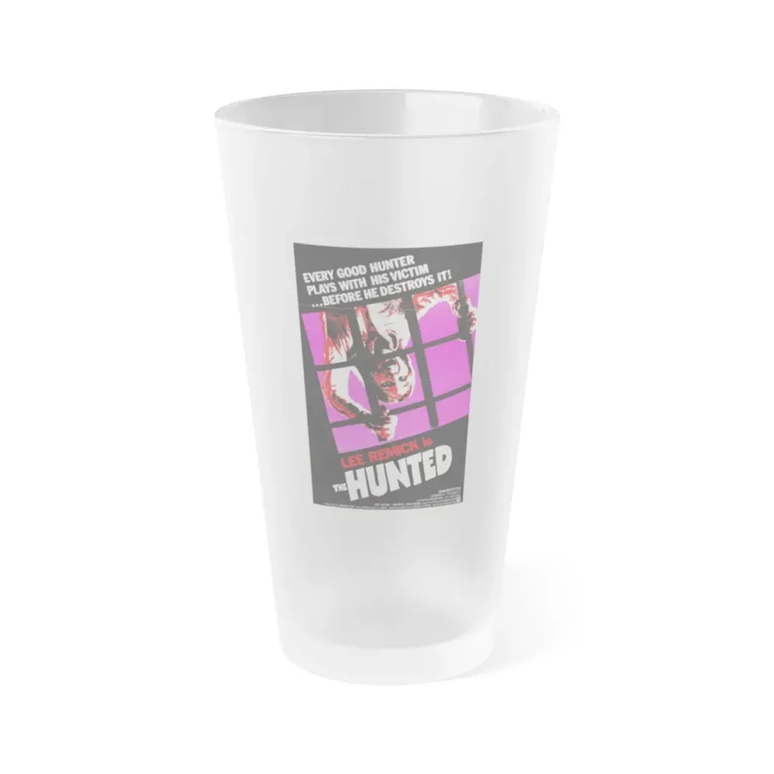 THE HUNTED 1974 Movie Poster - Frosted Pint Glass 16oz Default Title - Go Mug Yourself