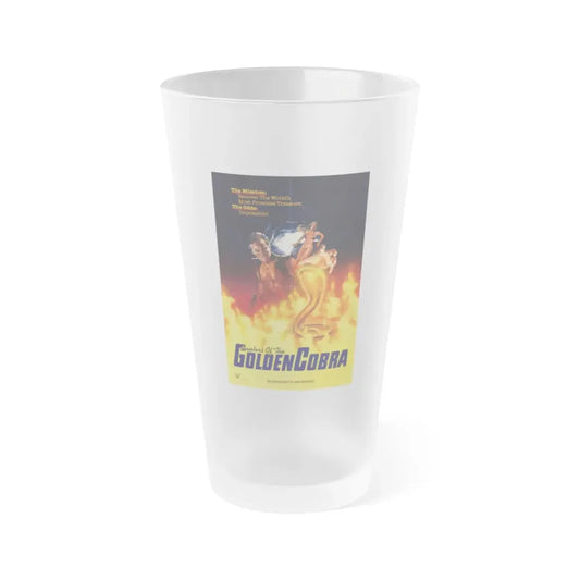 THE HUNTERS OF THE GOLDEN COBRA 1982 Movie Poster - Frosted Pint Glass 16oz 16oz Frosted - Go Mug Yourself