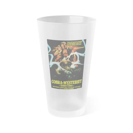 THE HUNTERS OF THE GOLDEN COBRA (DANISH) 1982 Movie Poster - Frosted Pint Glass 16oz Default Title - Go Mug Yourself