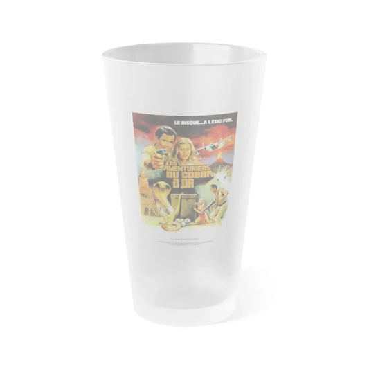 THE HUNTERS OF THE GOLDEN COBRA (FRENCH) 1982 Movie Poster - Frosted Pint Glass 16oz 16oz Frosted - Go Mug Yourself