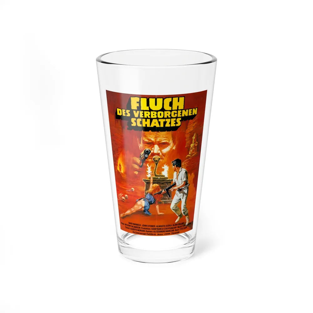 THE HUNTERS OF THE GOLDEN COBRA (GERMAN) 1982 Movie Poster - Pint Glass 16oz-16oz-Go Mug Yourself