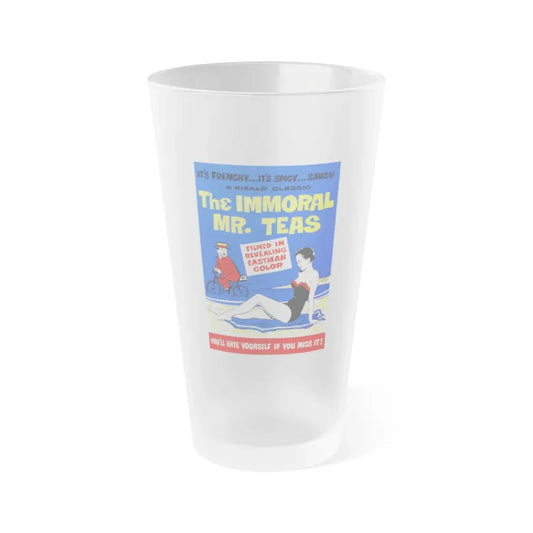 THE IMMORAL MR. TEAS 1959 Movie Poster - Frosted Pint Glass 16oz 16oz Frosted - Go Mug Yourself