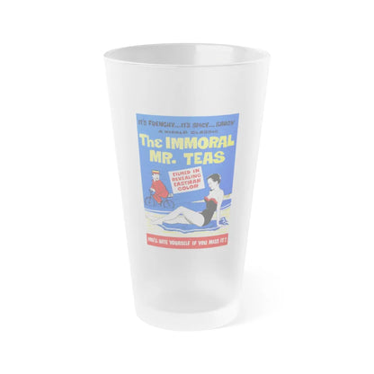 THE IMMORAL MR. TEAS 1959 Movie Poster - Frosted Pint Glass 16oz-16oz-Frosted-Go Mug Yourself