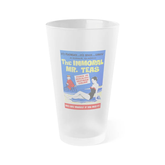 THE IMMORAL MR. TEAS 1959 Movie Poster - Frosted Pint Glass 16oz-16oz-Frosted-Go Mug Yourself