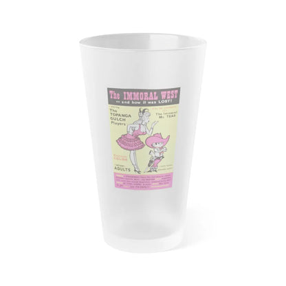 THE IMMORAL WEST 1962 Movie Poster - Frosted Pint Glass 16oz-16oz-Frosted-Go Mug Yourself