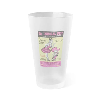 THE IMMORAL WEST 1962 Movie Poster - Frosted Pint Glass 16oz 16oz Frosted - Go Mug Yourself